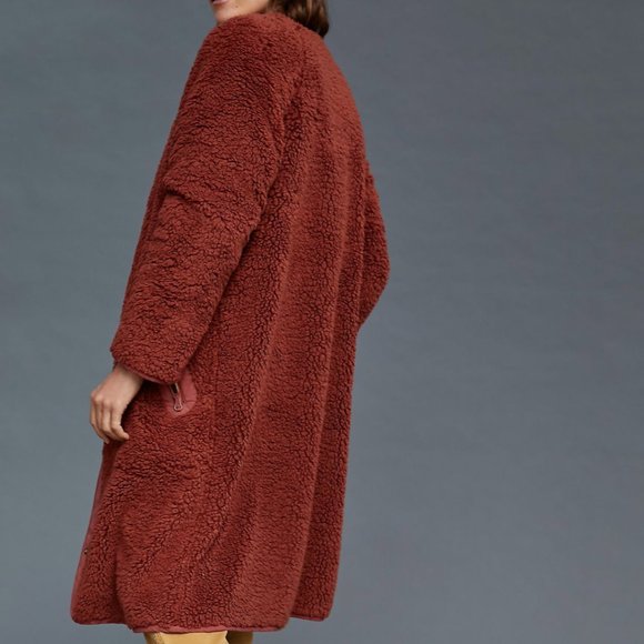 ⭐️Margot Reversible Sherpa Zebra Peasant Hippie Hip Art Deco Jacket Sweater Coat - Picture 4 of 8